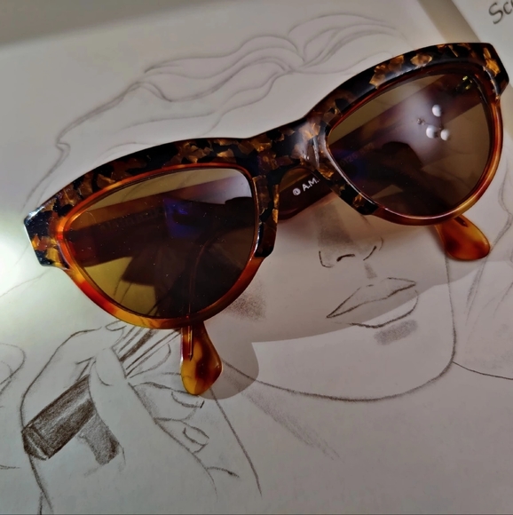 Vintage Sunglasses by Alain Mikli Paris Hand Made France 1980s - Picture 2 of 9